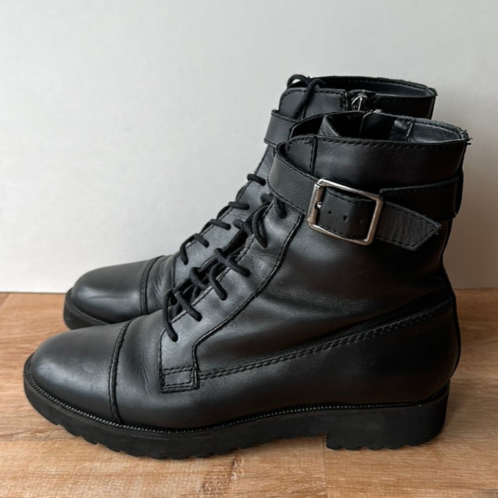 Franco Sarto Black Combat Boots